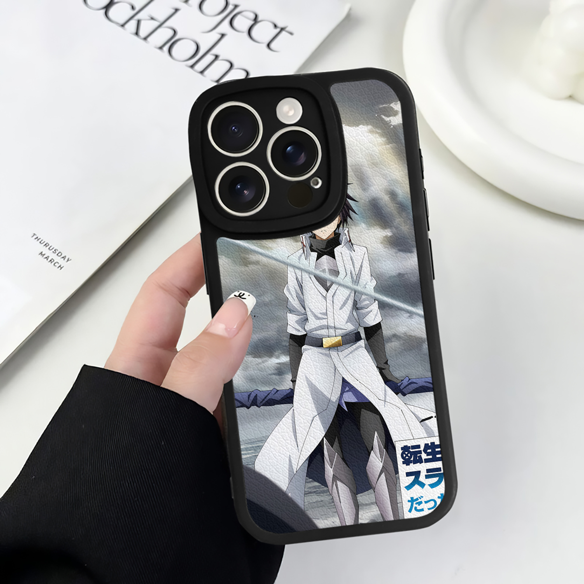 （画像用） 転スラ Regarding Reincarnated to Slime 【iPhone 16シリーズ対応】シリコンスマホケース（レザー調） 材質：シリコン